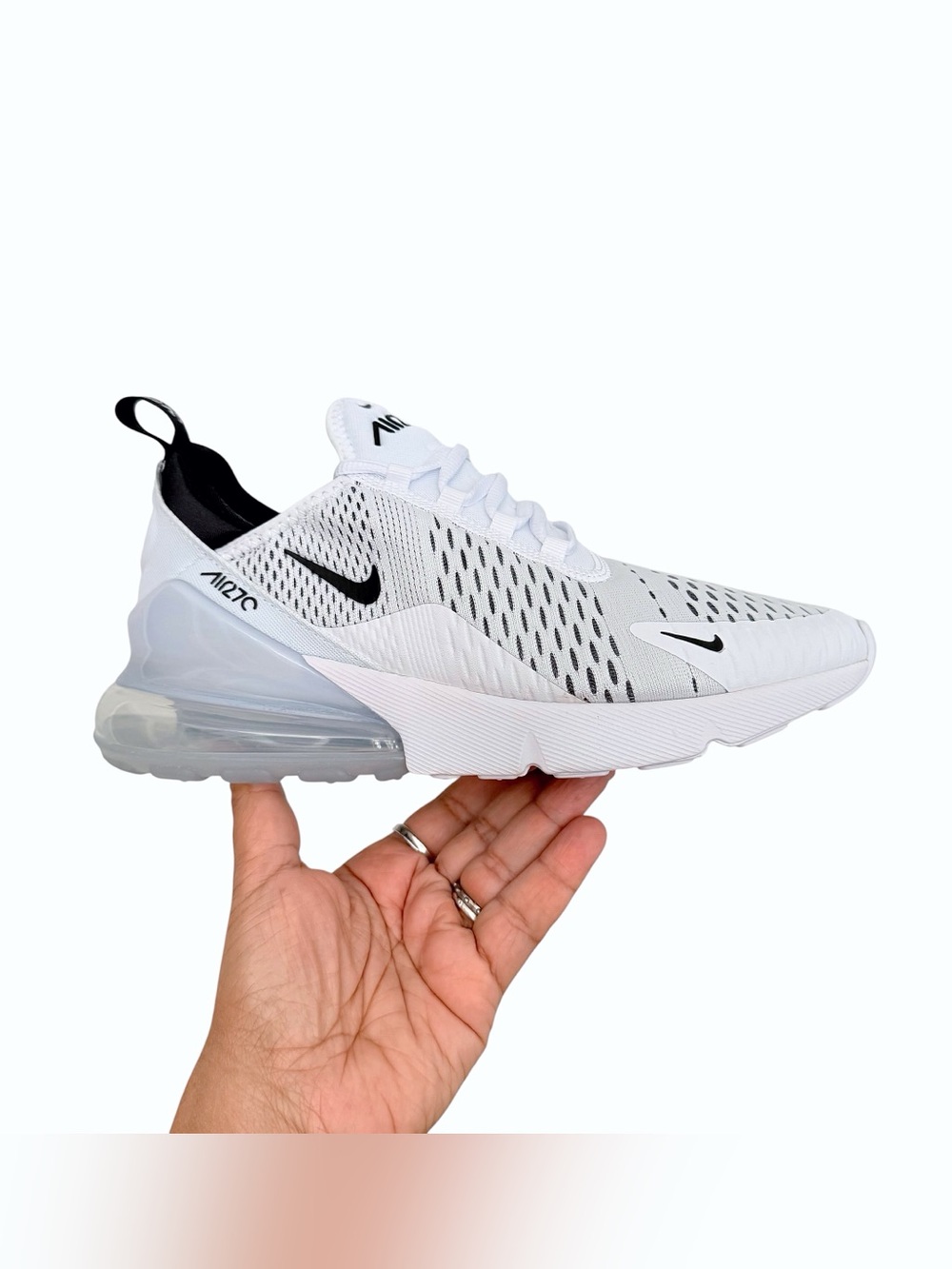Nike Air Max 270 White and Black Women’s  Running Shoe - White/Black